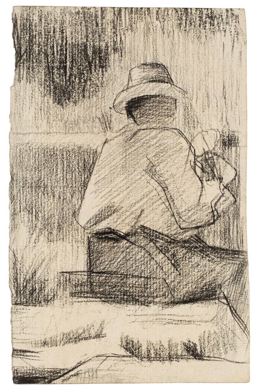 Ressam ve Paleti; Paletli Ressam, 1881 dolayları by Georges Pierre Seurat