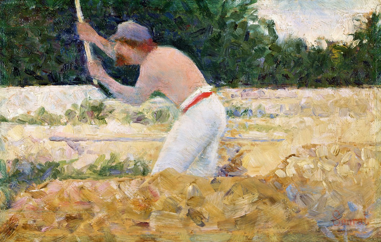 Taş Kırıcı, c.1882 (panelde yağlı boya) by Georges Pierre Seurat