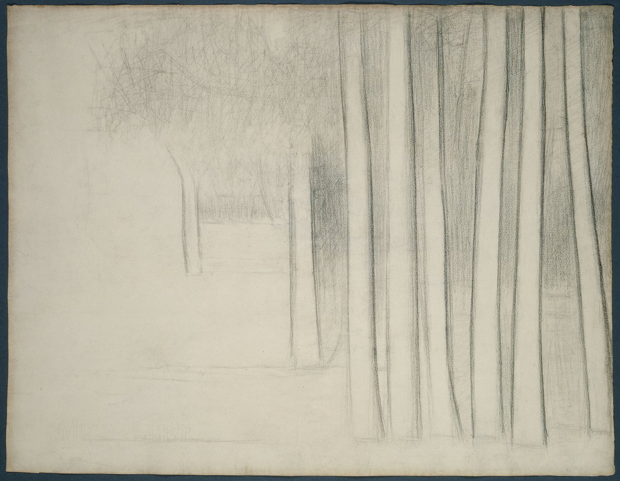 Ağaç Gövdeleri (La Grande Jatte için çalışma) by Georges Pierre Seurat
