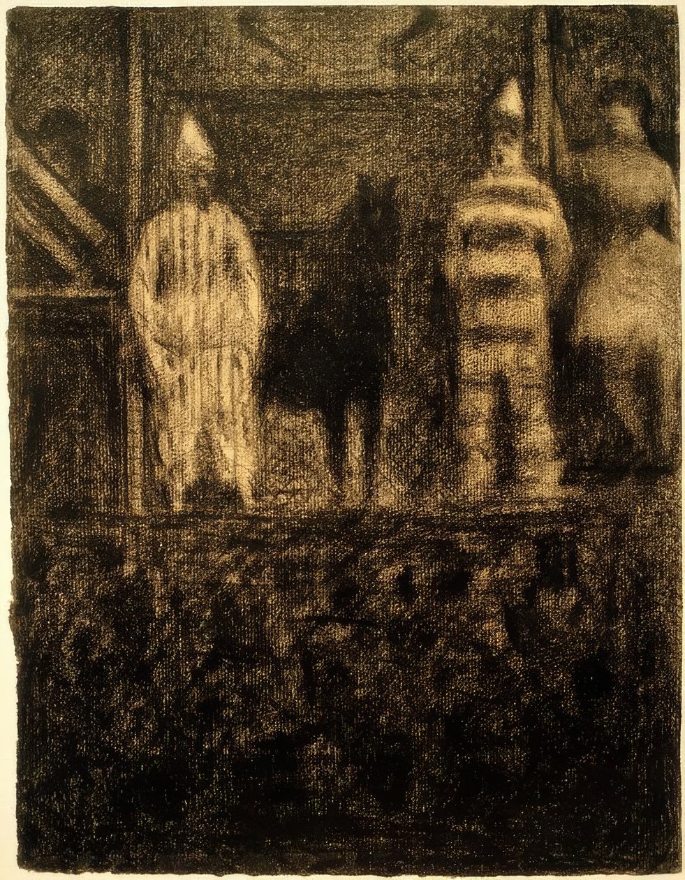 Clowns et poney (Une Parade) (Palyaçolar ve Pony / A Parade) by Georges Seurat
