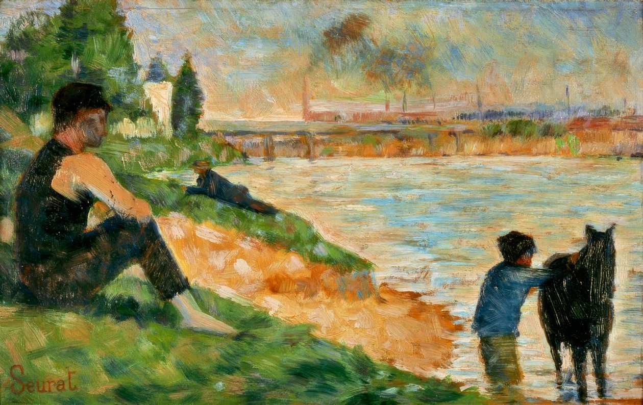 G.Seurat, yıkanma yeri çalışması by Georges Seurat