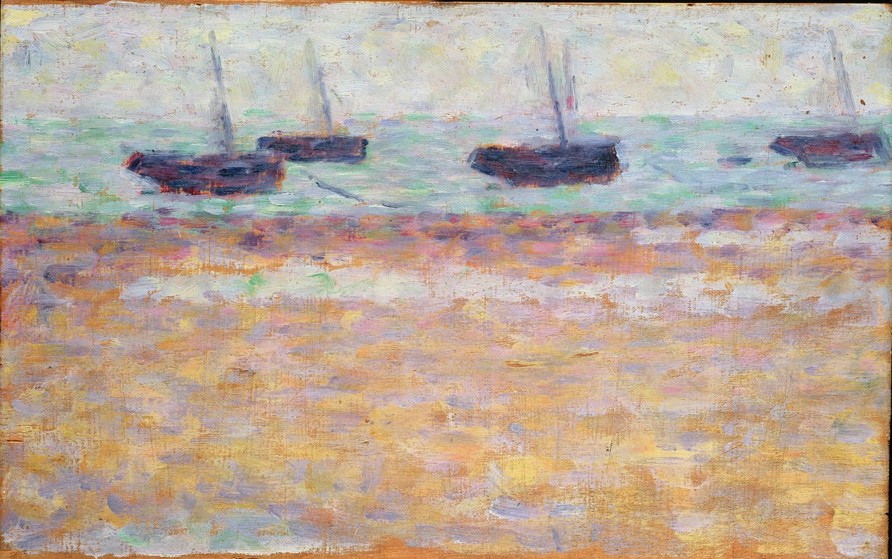 Grandcamp Limanı (Dört Tekne) by Georges Seurat