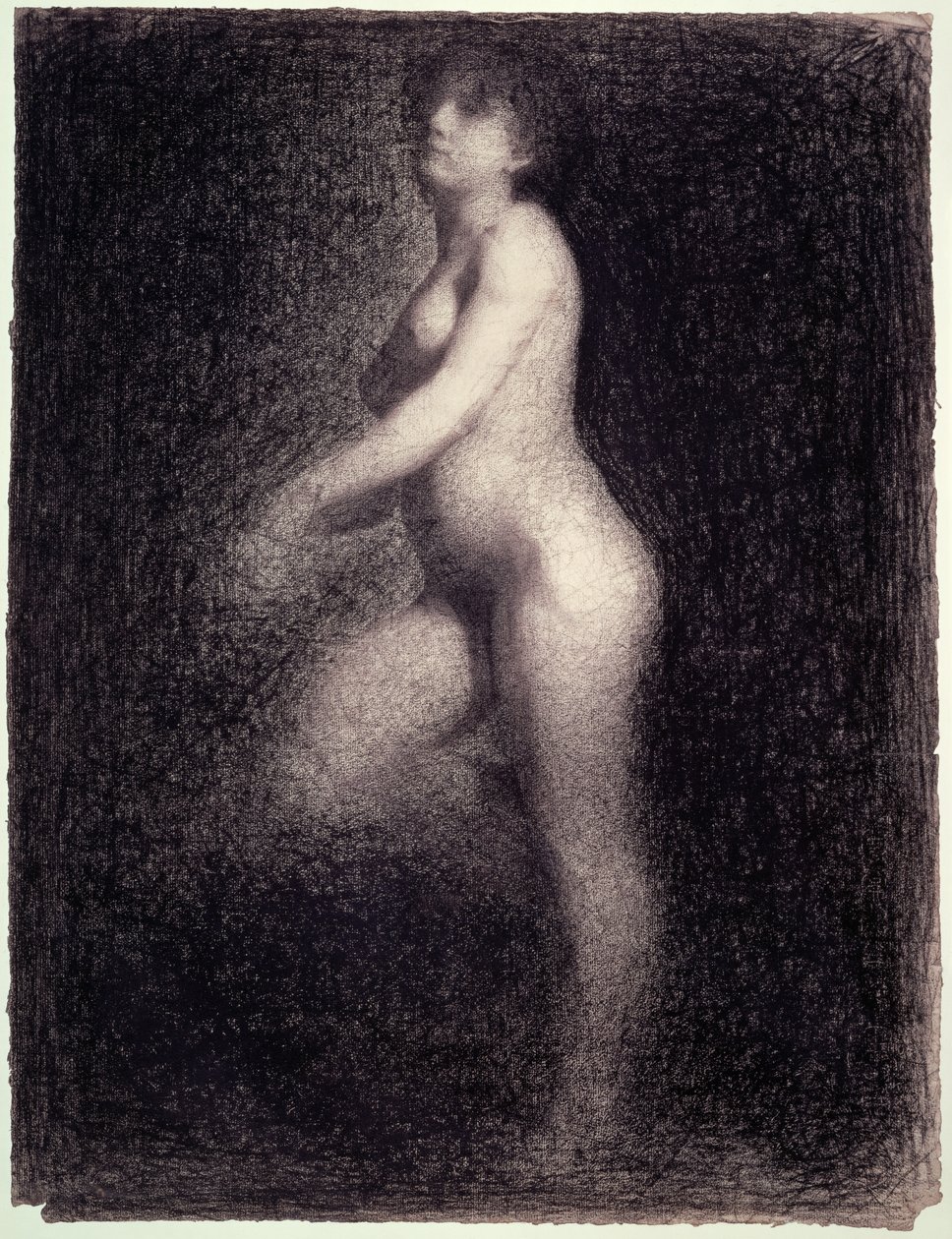 Çıplak, c.1881-82 (kalem ve pastel boya) by Georges Seurat