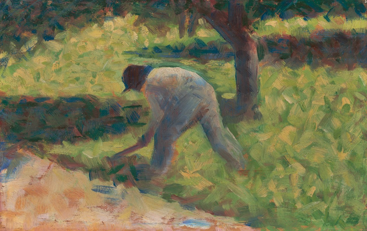 Çapalı Köylü, 1882 dolayları by Georges Seurat