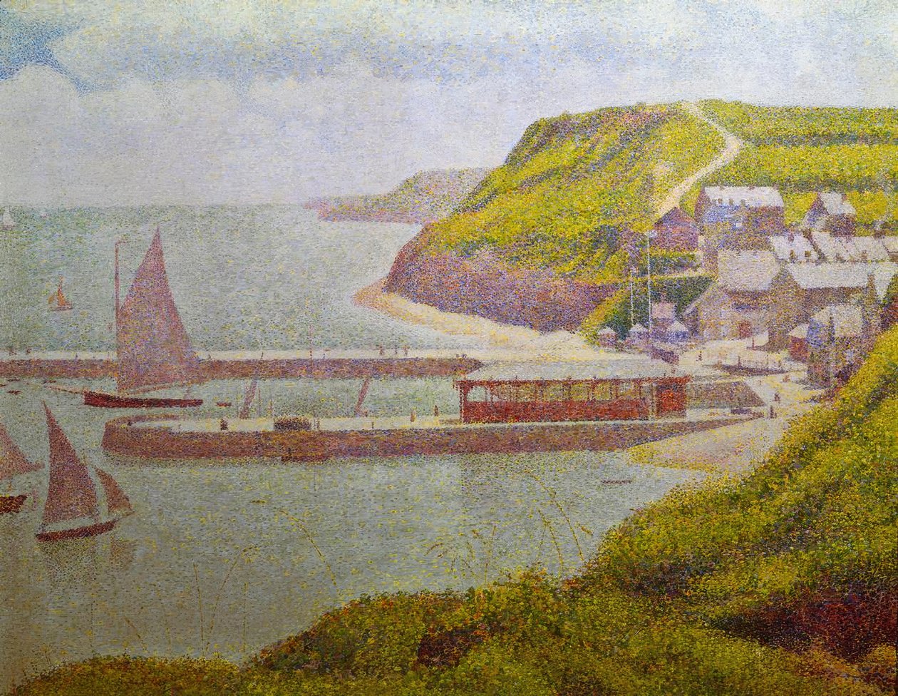 Porten-Bessin, dış liman, yüksek gelgit (Calvados) by Georges Seurat