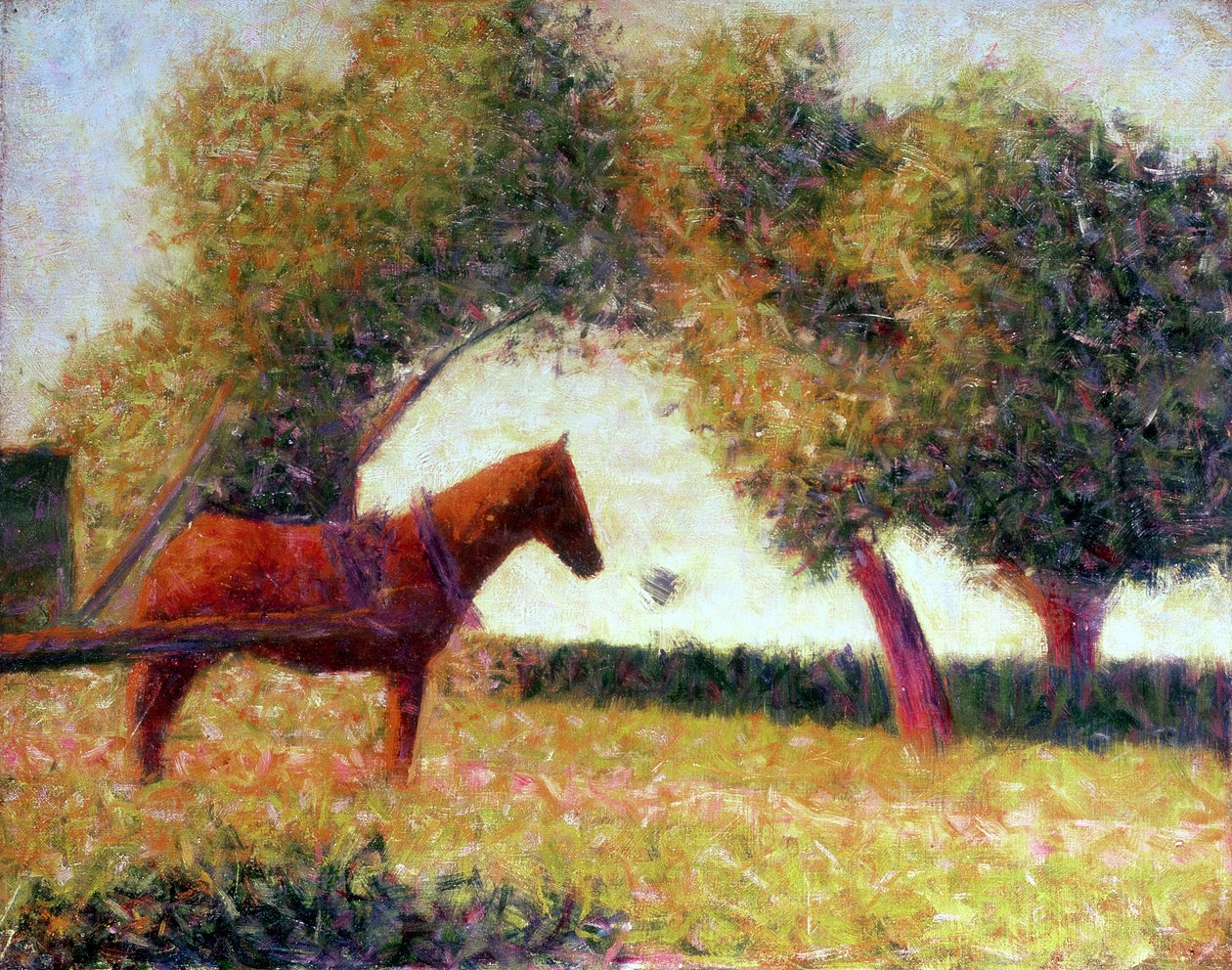 Koşumlu At, 1883 by Georges Seurat