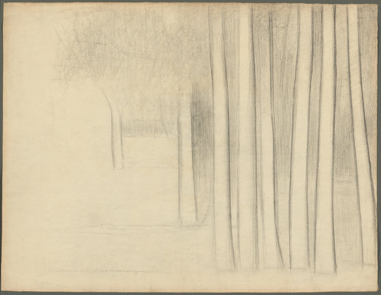 Ağaç Gövdeleri (La Grande Jatte için çalışma) by Georges Seurat