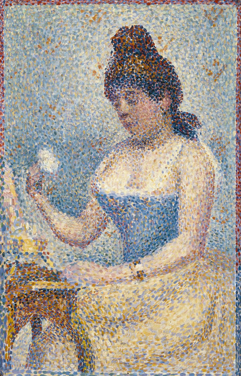 Kendini Pudralayan Genç Kadın, 1889 by Georges Seurat