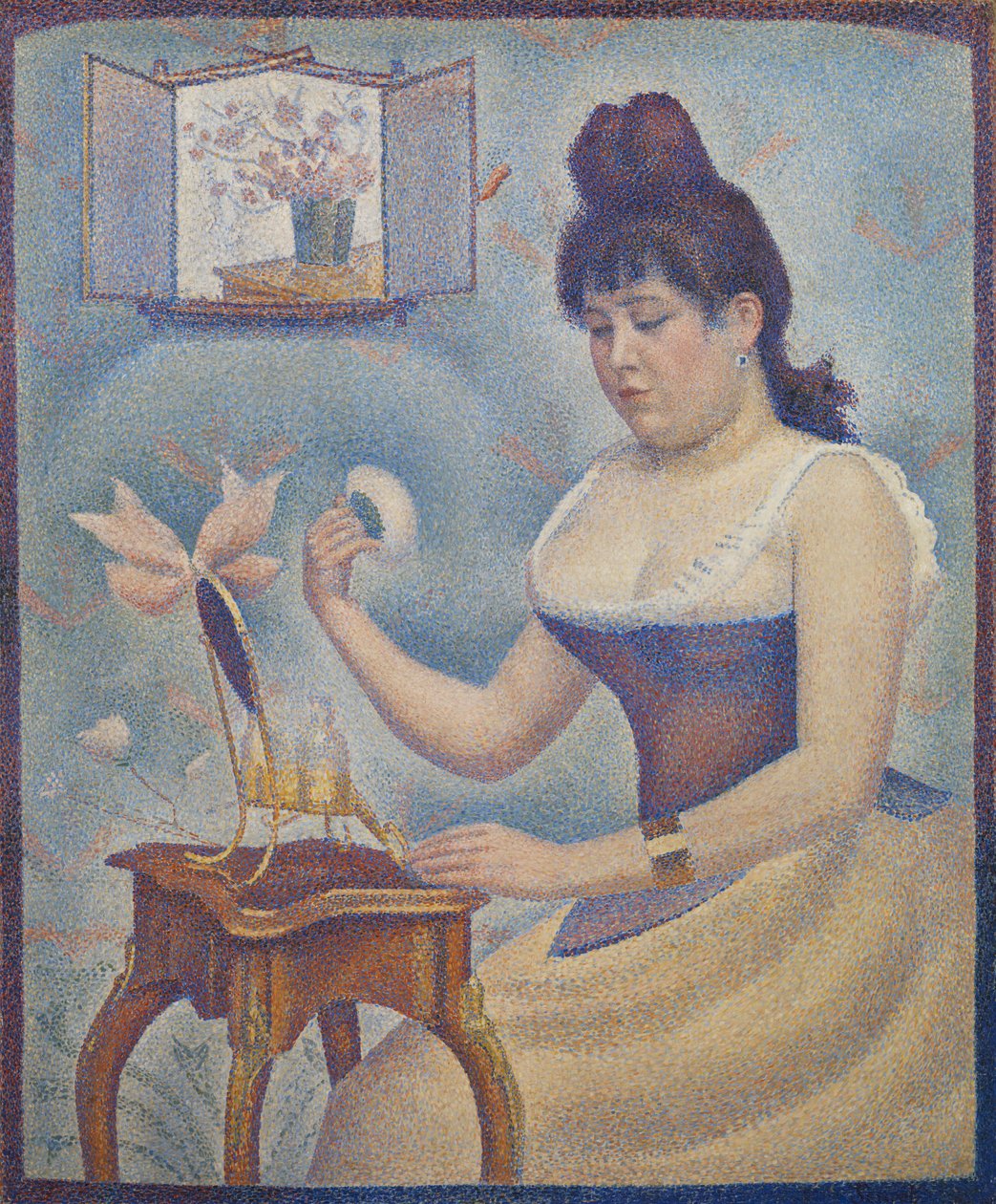 Kendini Pudralayan Genç Kadın, 1888-90 dolayları by Georges Seurat