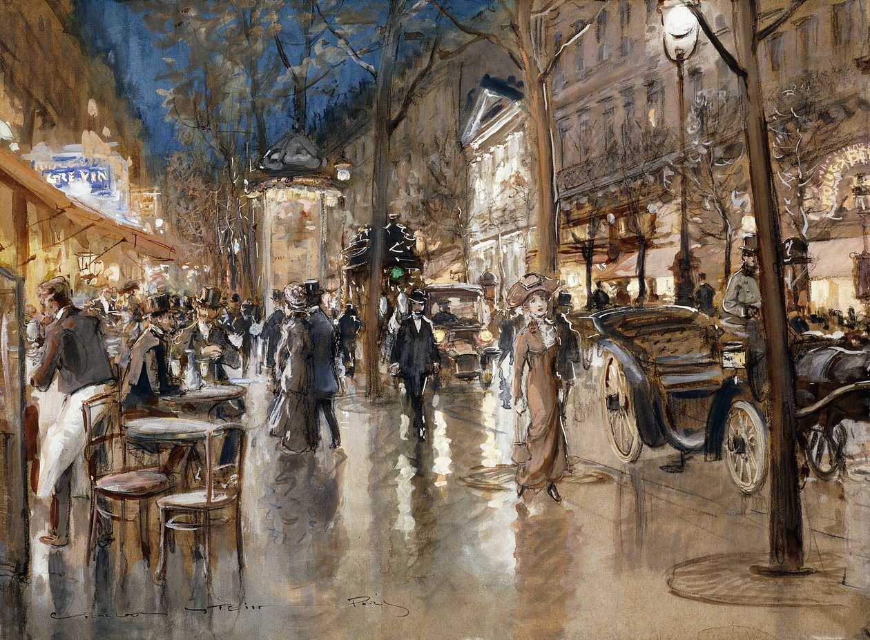 Bir Paris Bulvarında Akşam, by Georges Stein