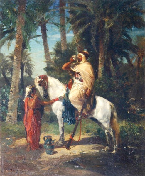 Durmuş Bir Süvari (tuval üzerine yağlı boya) by Georges Washington