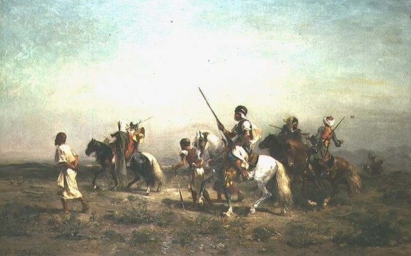 Araplar at sırtında by Georges Washington