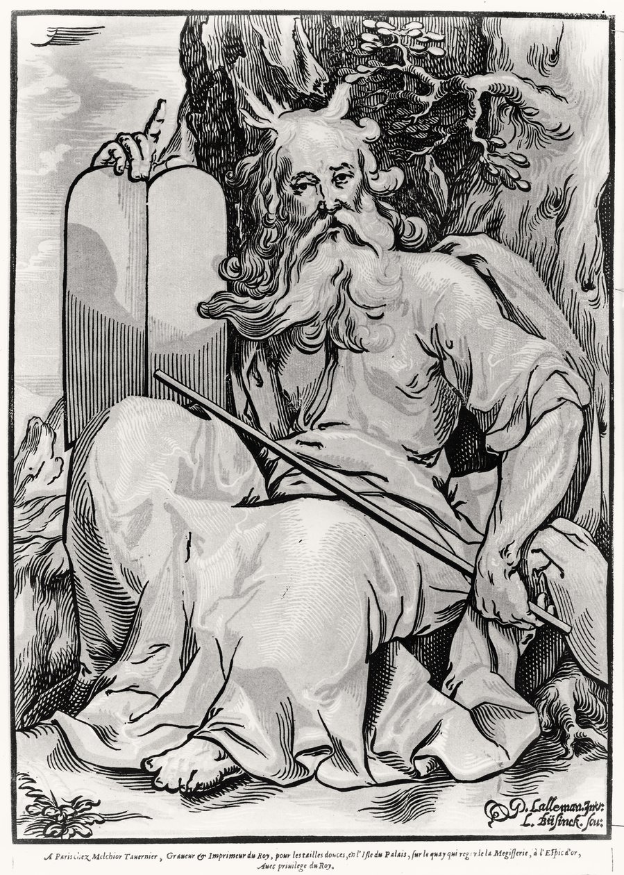 Ludwig Businck tarafından oyulmuş Musa (c.1590-1630