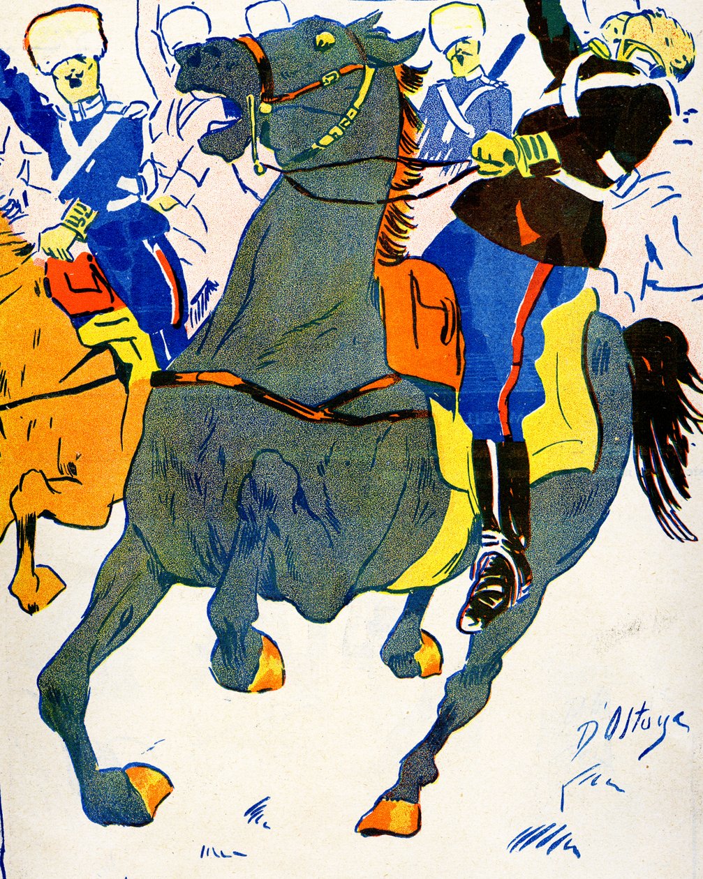 Bulgaristan birliklerini savaşa seferber ediyor, 1908. . by Georges d 1878 1937 Ostoya