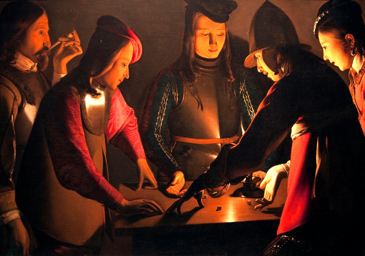 zar oyuncuları by Georges de La Tour