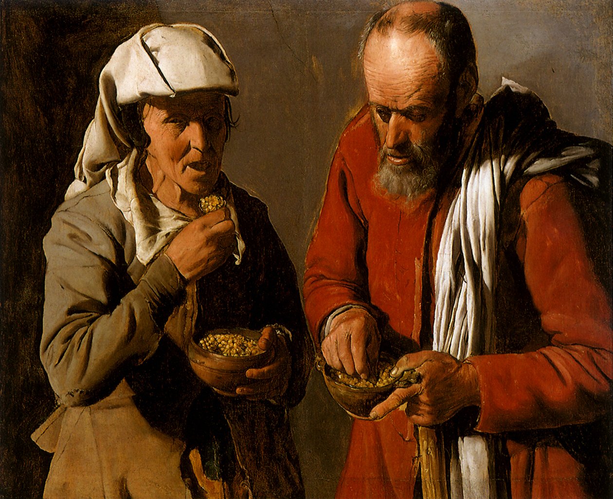 Köylü Çift Yemek, 1621 by Georges de La Tour