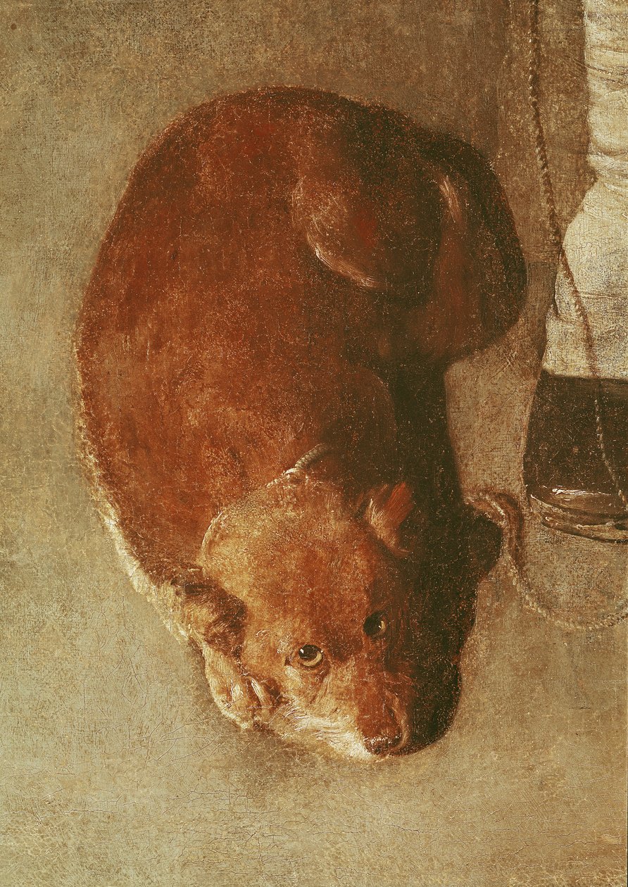 Köpeğiyle Hurdy Gurdy Oyuncusu, c.1620 (detay) (ayrıca bkz. 67918) by Georges de La Tour
