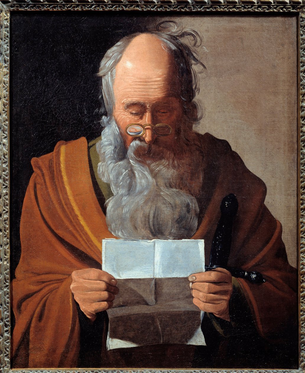 Aziz Paul. Bir mektup okuyan havarinin portresi. Georges De La Tour