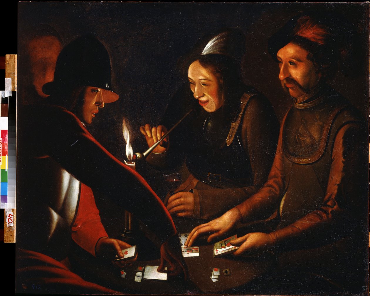 Askerler kağıt oynuyor. Askerler Oyun Kağıtları. Georges de La Tour