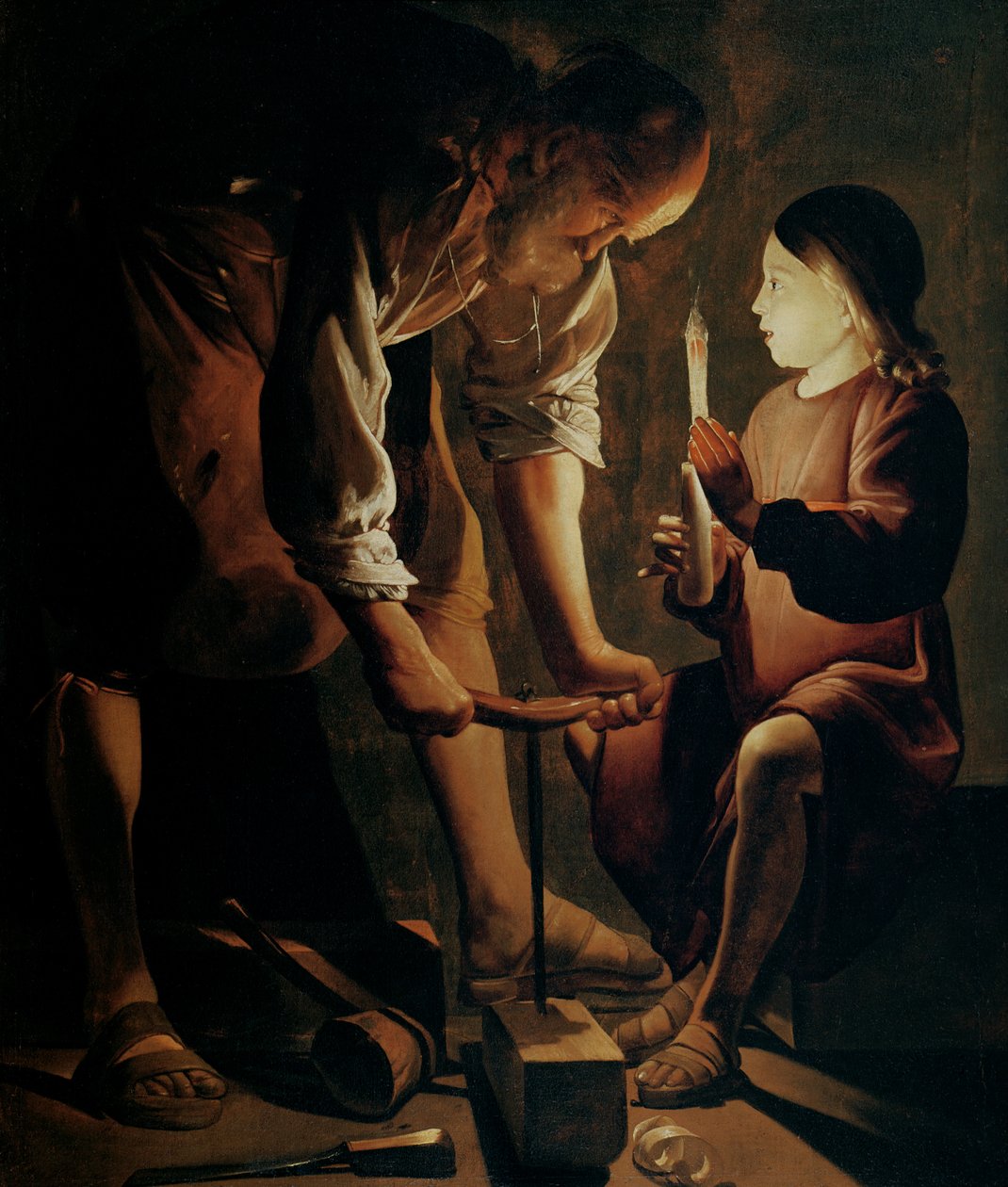 Aziz Joseph, Marangoz (tuval üzerine yağlı boya) by Georges de La Tour