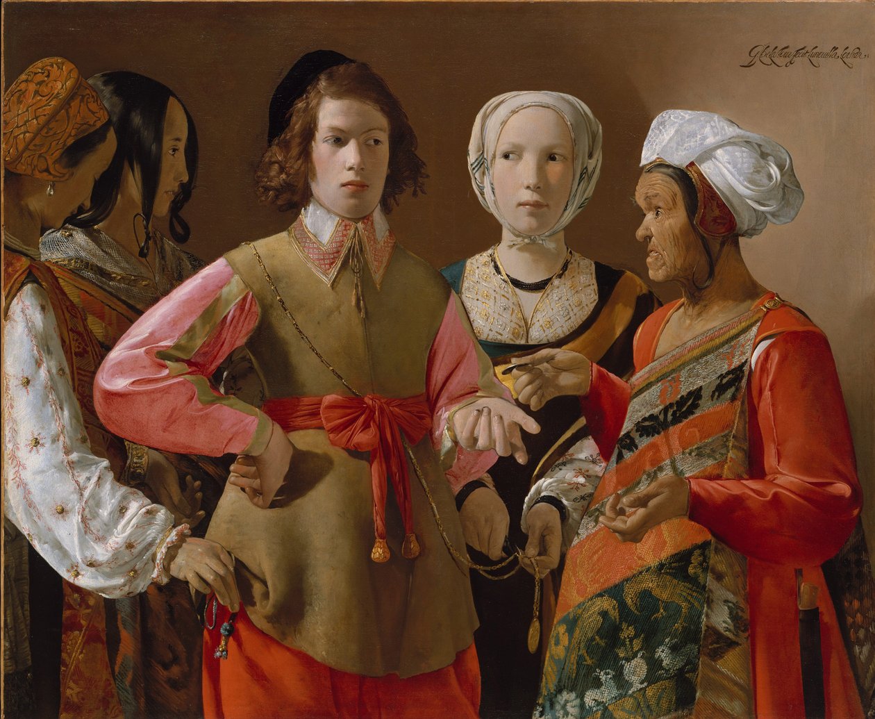 Falcı, c.1635 (tuval üzerine yağlı boya) by Georges de La Tour
