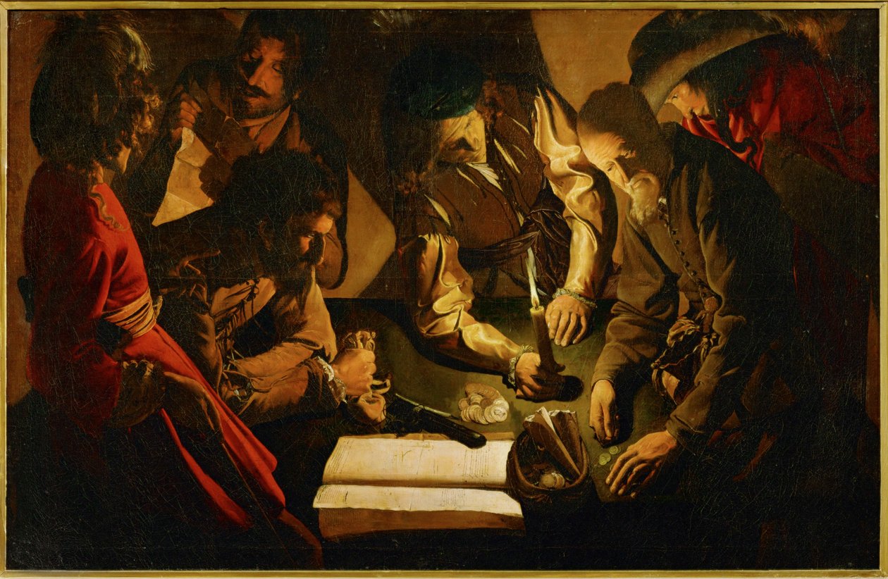 Vergilerin ödenmesi (tuval üzerine resim) by Georges de la Tour