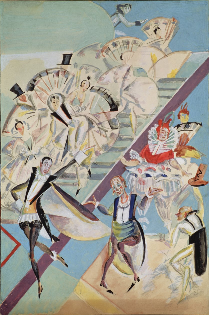 Ch tarafından Girofle-Giroflia opereti için sahne tasarımı. Lecocq, 1922 by Georgy Bogdanovich Yakulov