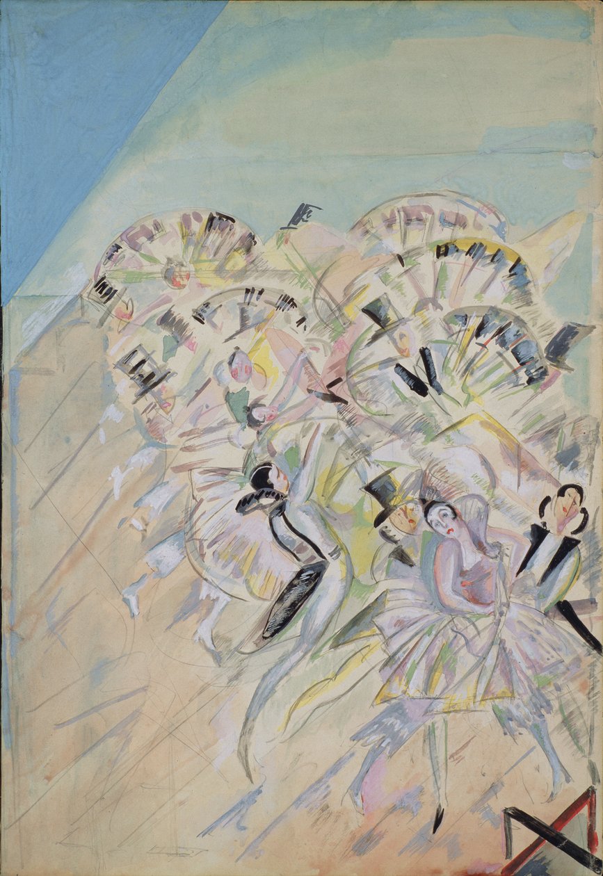 Ch tarafından Girofle-Giroflia opereti için sahne tasarımı. Lecocq, 1922 by Georgy Bogdanovich Yakulov