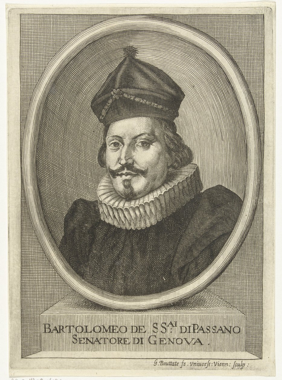Retrato de Bartolomeo di Passano grabado by Gerard Bouttats