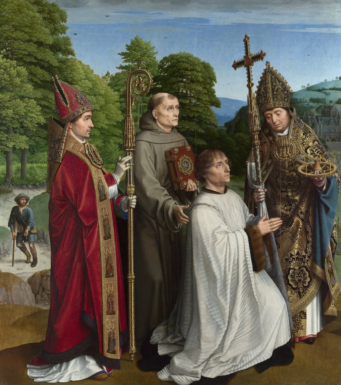 Canon Bernardijn Salviati ve Üç Aziz by Gerard David
