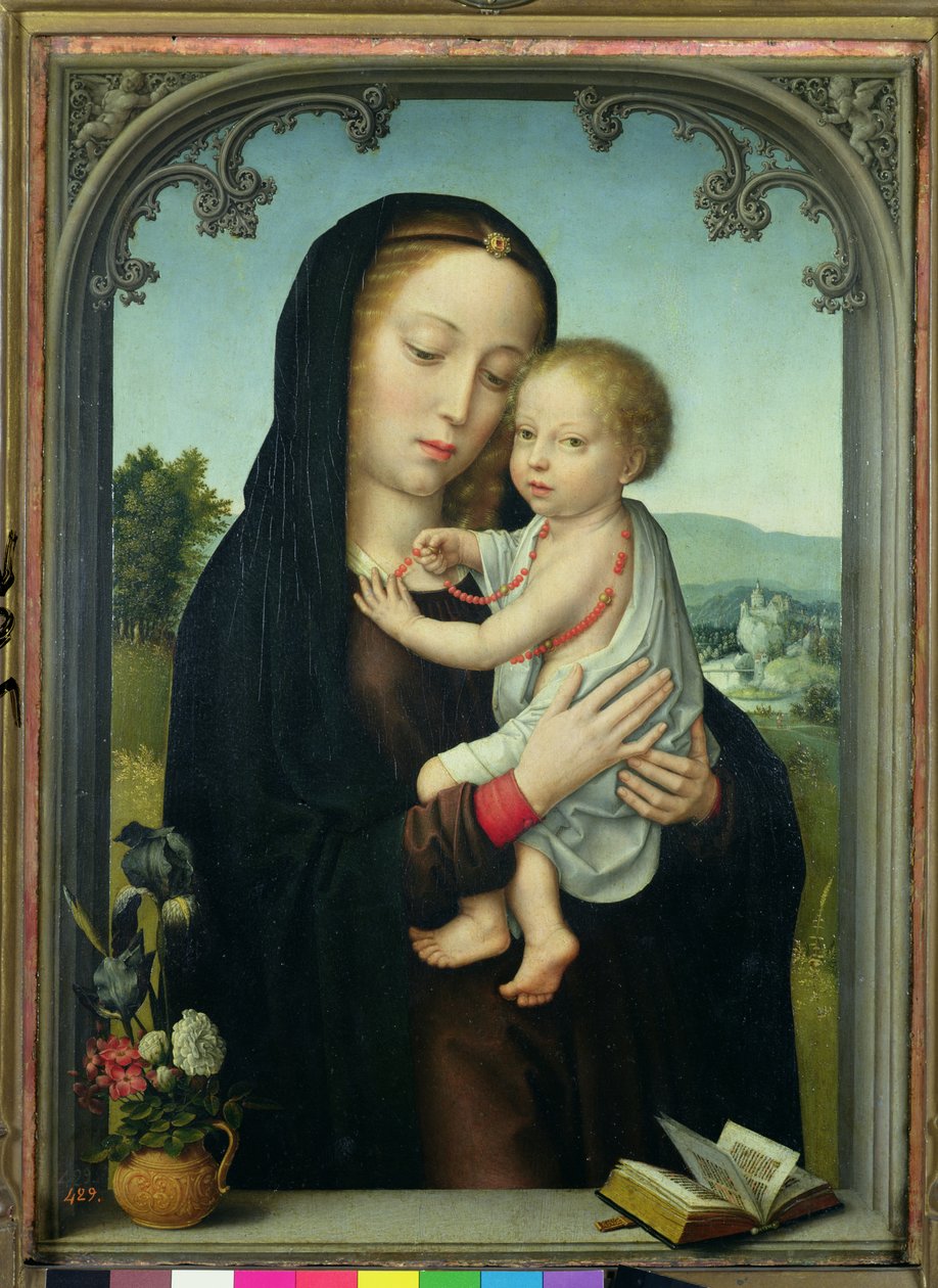 bakire ve çocuk by Gerard David