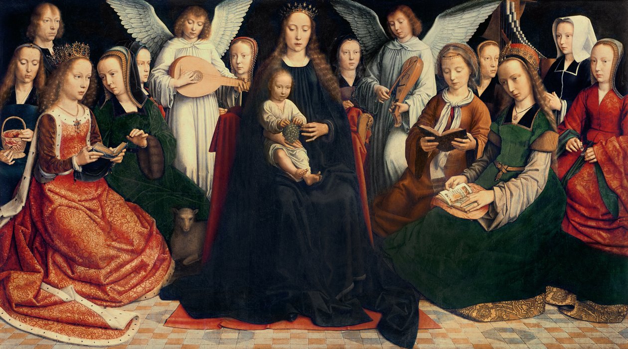 Bakire ve Azizlerle Çocuk, c.1509 (ayrıntılı bilgi için bkz. 281594) by Gerard David