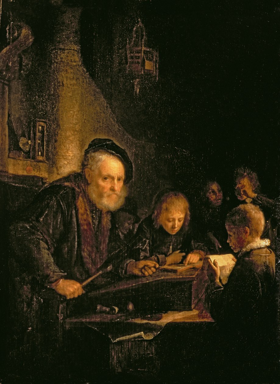 Okul Müdürü, 1645 by Gerrit Dou