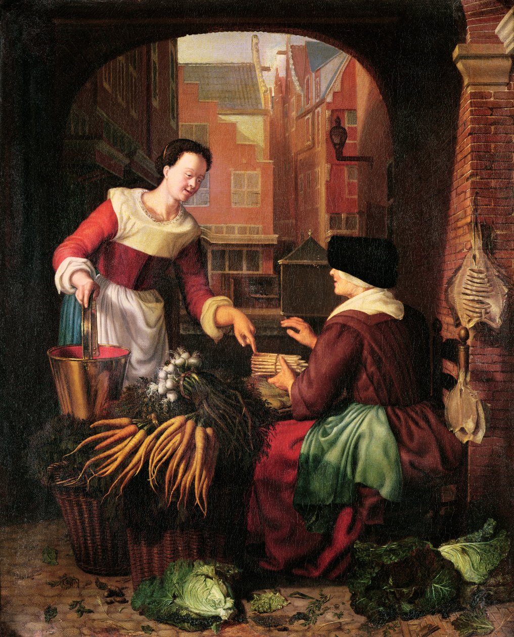 sebze satıcısı by Gerrit Dou