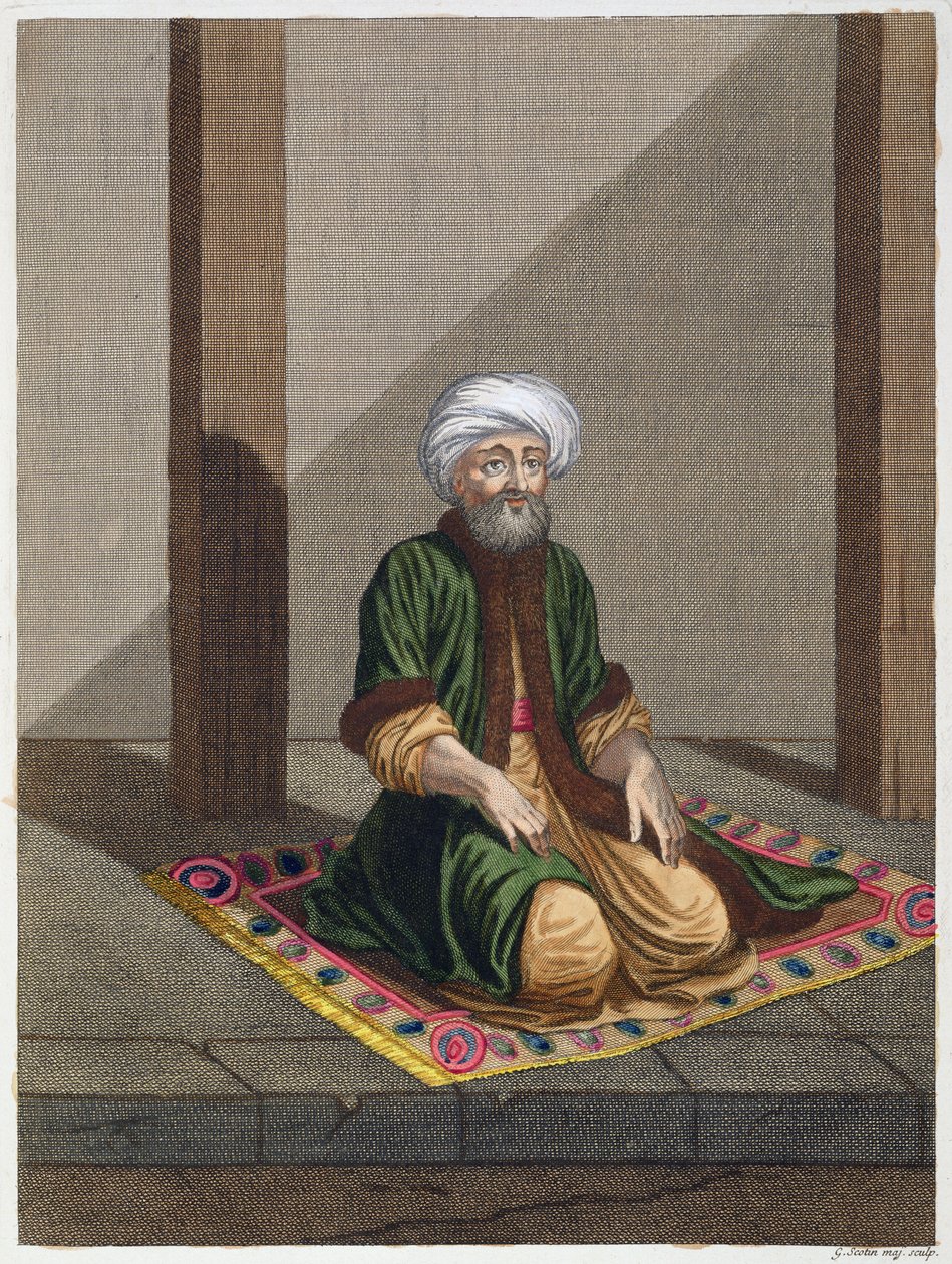 Türk erkeği, dua eden, 18. yüzyıl by Gerard Jean Baptiste Scotin