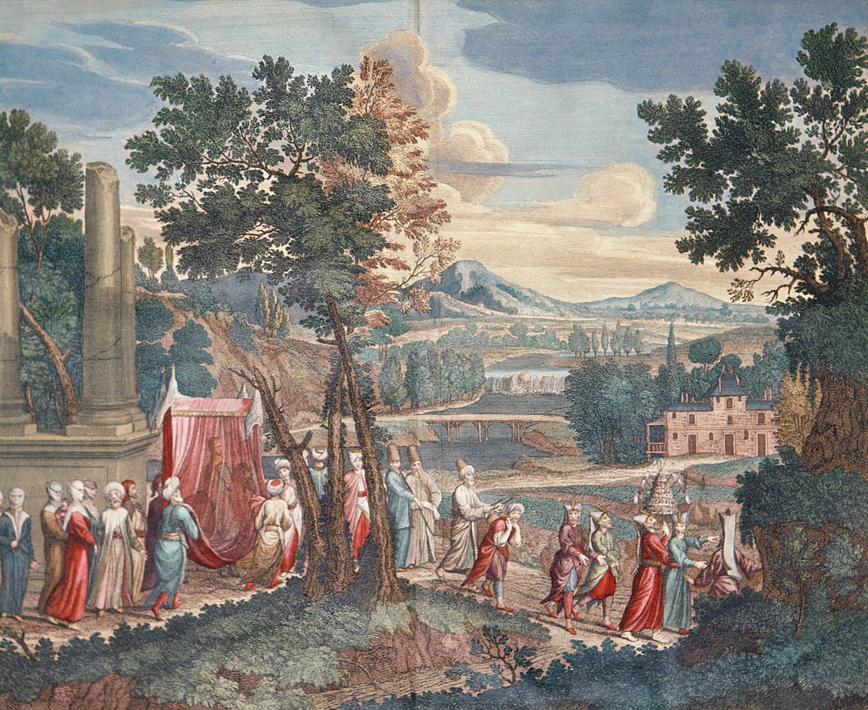 Türk evlilik alayı, 1712-13 by Gerard Jean Baptiste Scotin