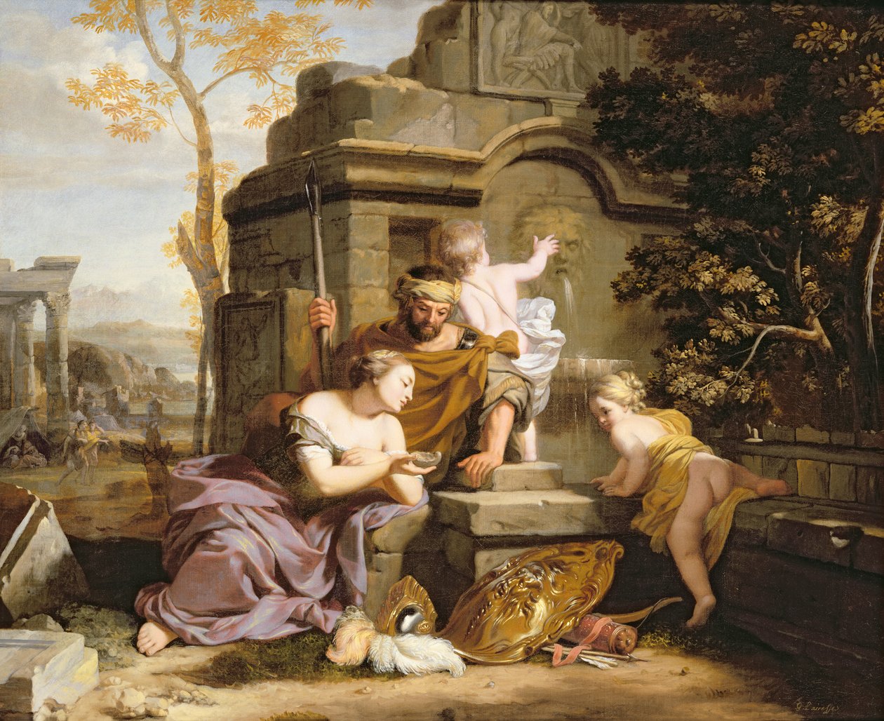 ಗ್ರೈಂಡ್ ಮತ್ತು ಡ್ಯಾಫಿಲೋ ಟರ್ಕ್ by Gerard de Lairesse
