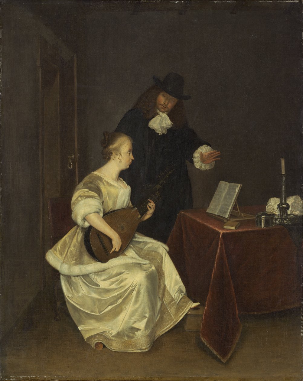 Müzik Dersi, c.1670 by Gerard ter Borch