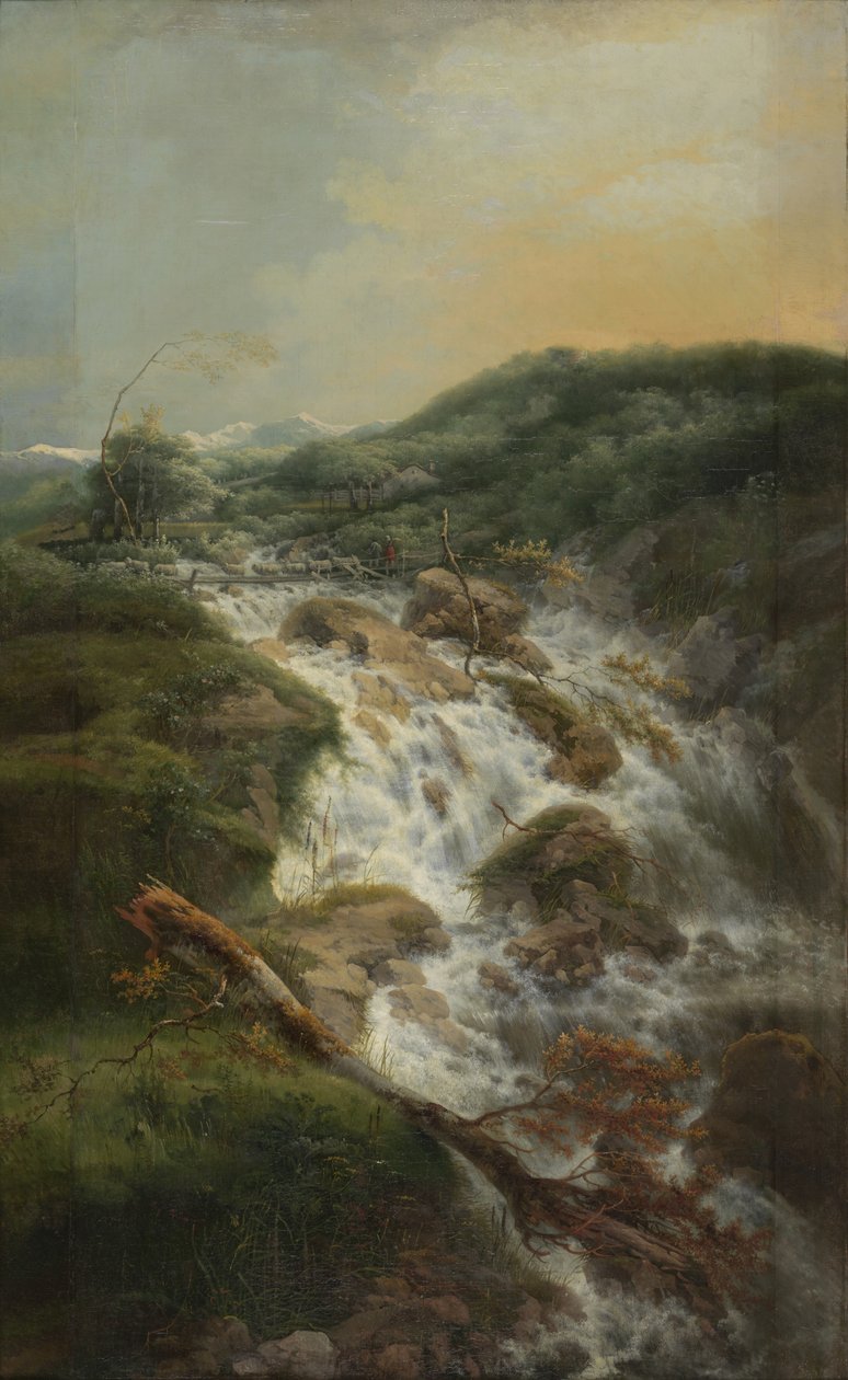 Şelale ile İsviçre manzara by Gerard van Nijmegen