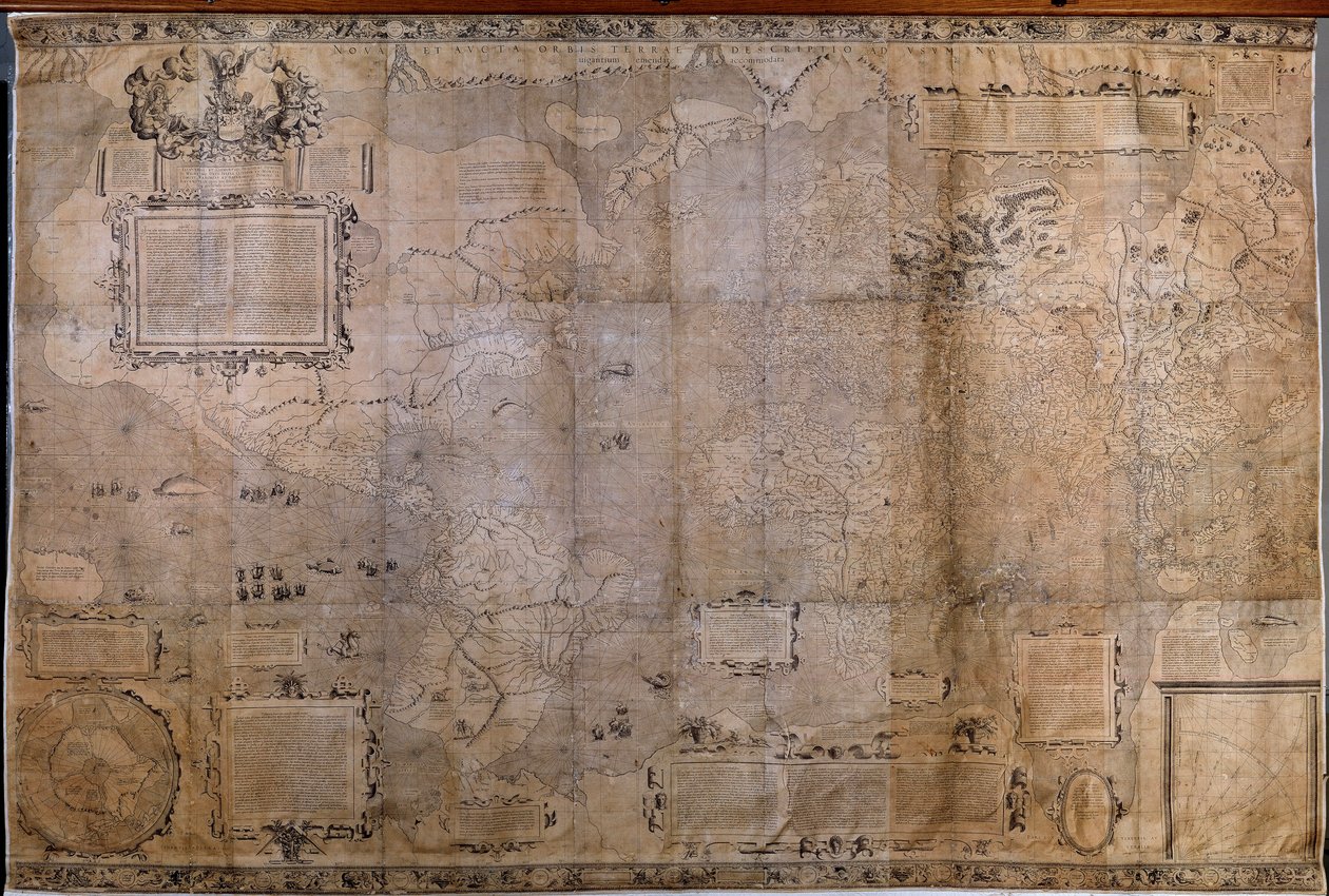 Dünyanın coğrafi haritası. Gerard Mercator