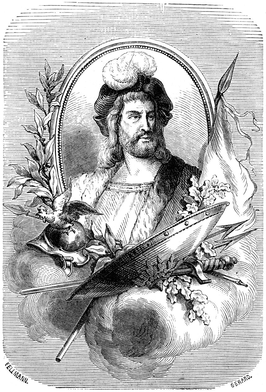 Pierre Terrail de Bayard, 16. yüzyıl Fransız askeri, 1882-1884. by Gerard