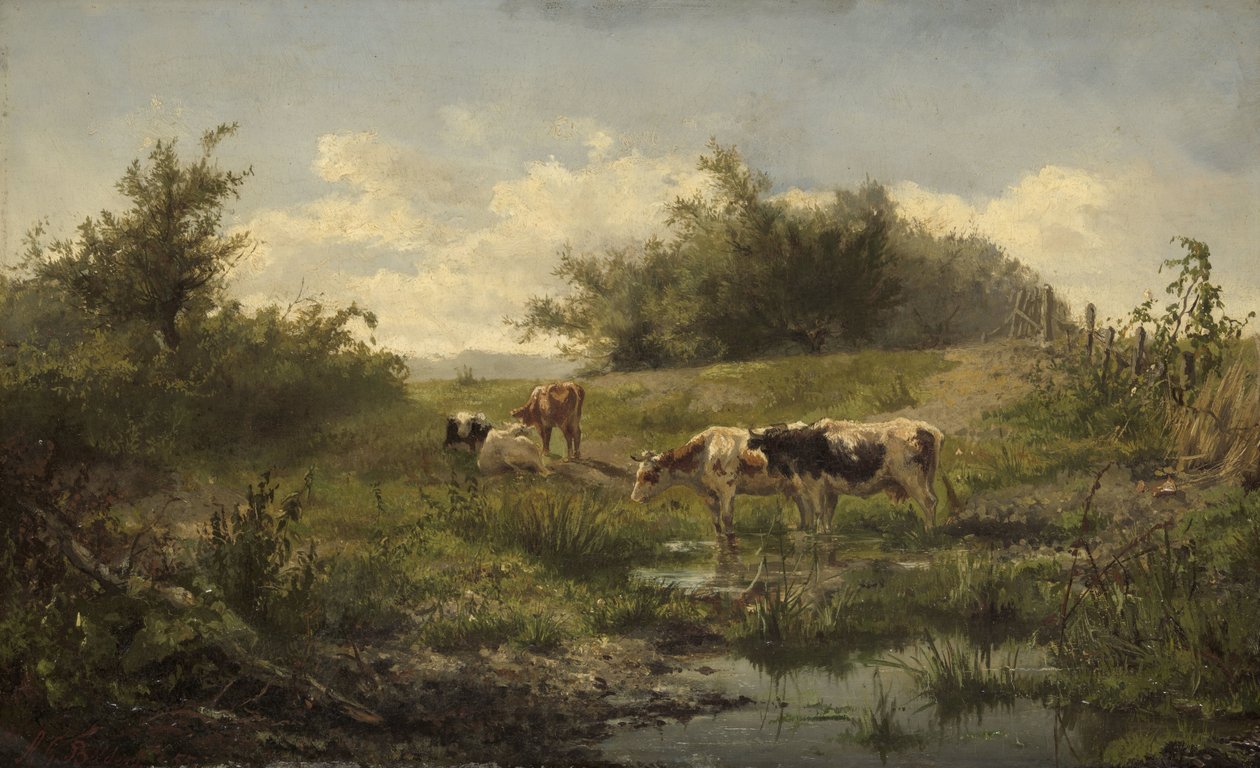 Bir Gölde İnekler by Gerard Bilders