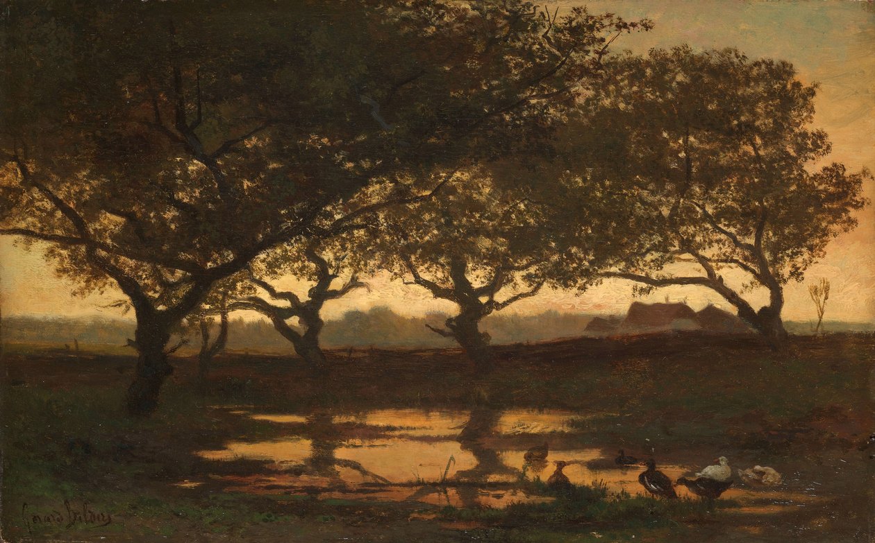 Gün batımında ormanlık gölet Gün Batımında Ormanda Gölet by Gerard Bilders