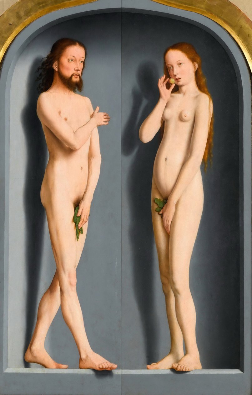 Adem ve Havva Sedano Ailesi Triptik, dış paneller by Gerard David