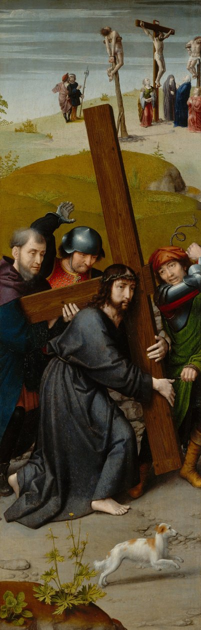 İsa, Çarmıha Gerilme ile Haç Taşırken, c.1510 (meşe panel üzerinde yağlı boya) by Gerard David
