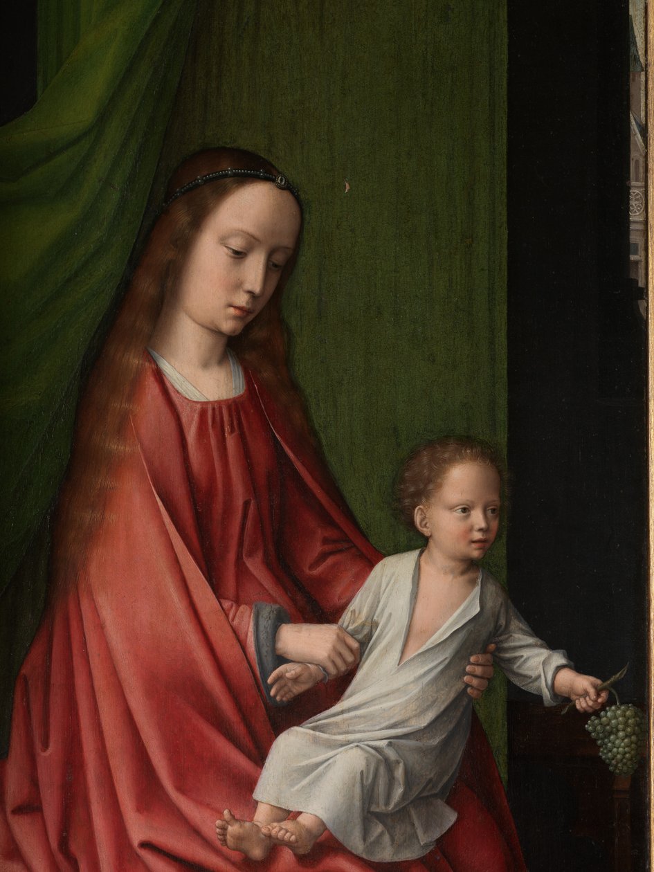 Mesih'in Vaftizi'nin dış panelinin detayı, c.1502-08 (panel üzerine yağlı boya) by Gerard David