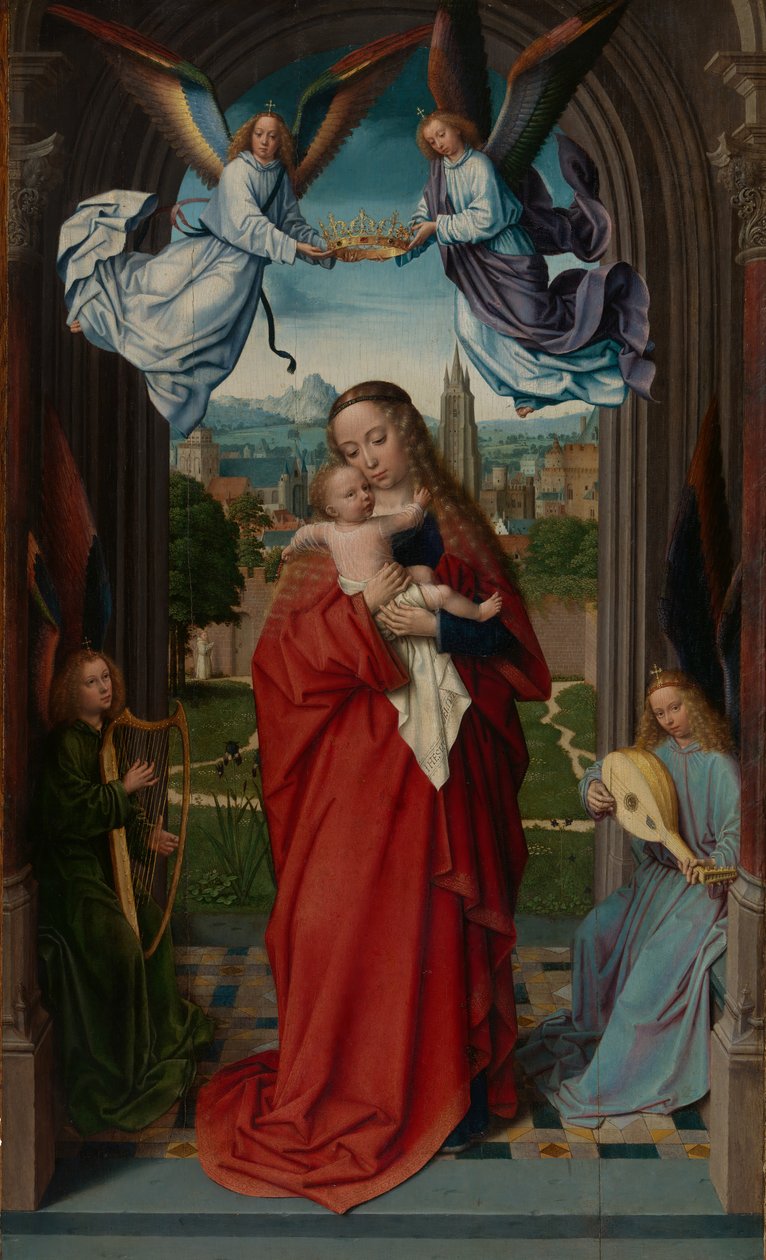 Dört Melekli Bakire ve Çocuk, yak. 1510-15. by Gerard David