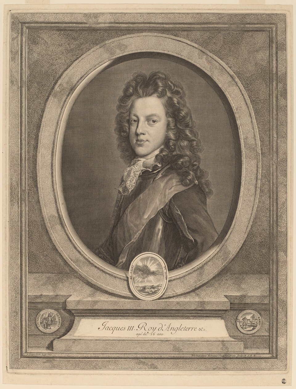 James III, Galler Prensi by Gerard Edelinck after François de Troy