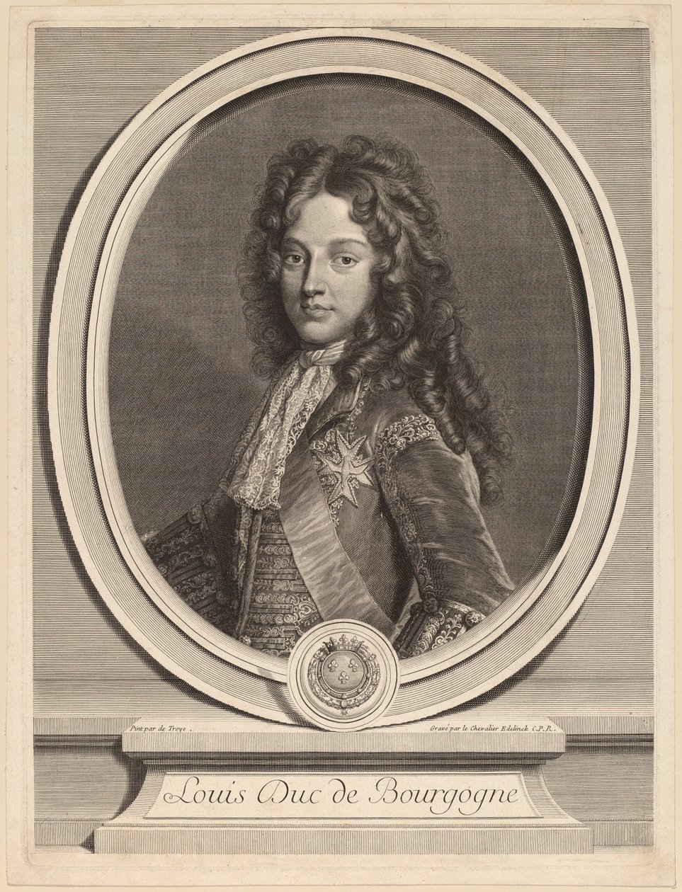 Louis, Burgonya Dükü by Gerard Edelinck after François de Troy