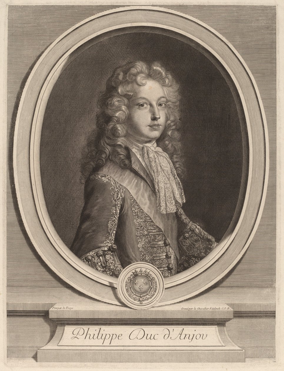 Philip, Anjou Dükü by Gerard Edelinck after François de Troy